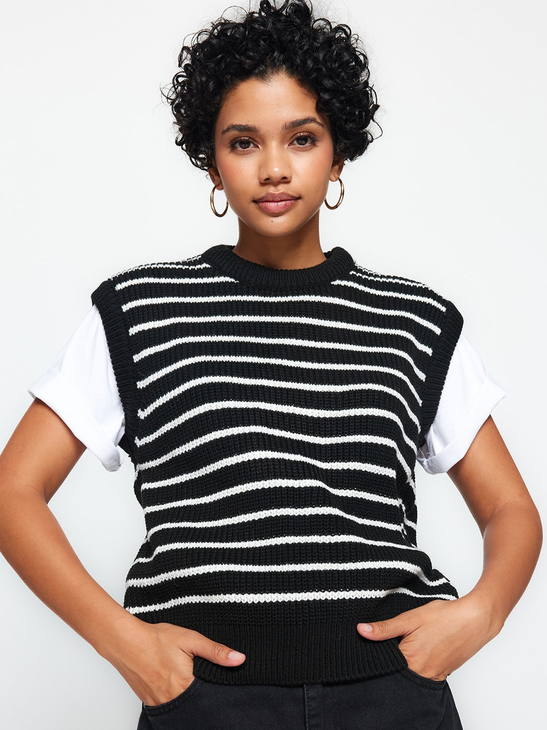 Trendyol Striped Sweater Vest