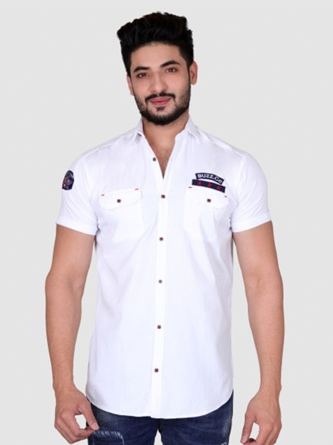 VILLAIN India Slim Fit Spread Collar Satin Casual Shirt