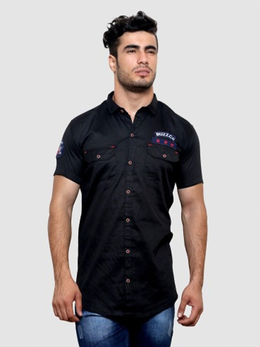 VILLAIN India Slim Fit Spread Collar Satin Casual Shirt