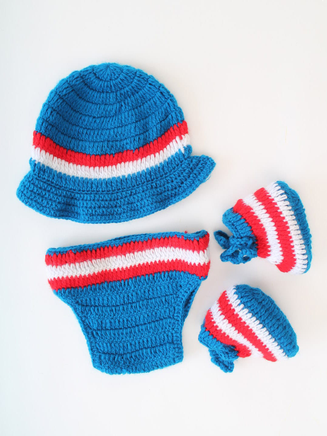 Woonie Infant Striped Pattern Coordinating Costume Photo Prop Set