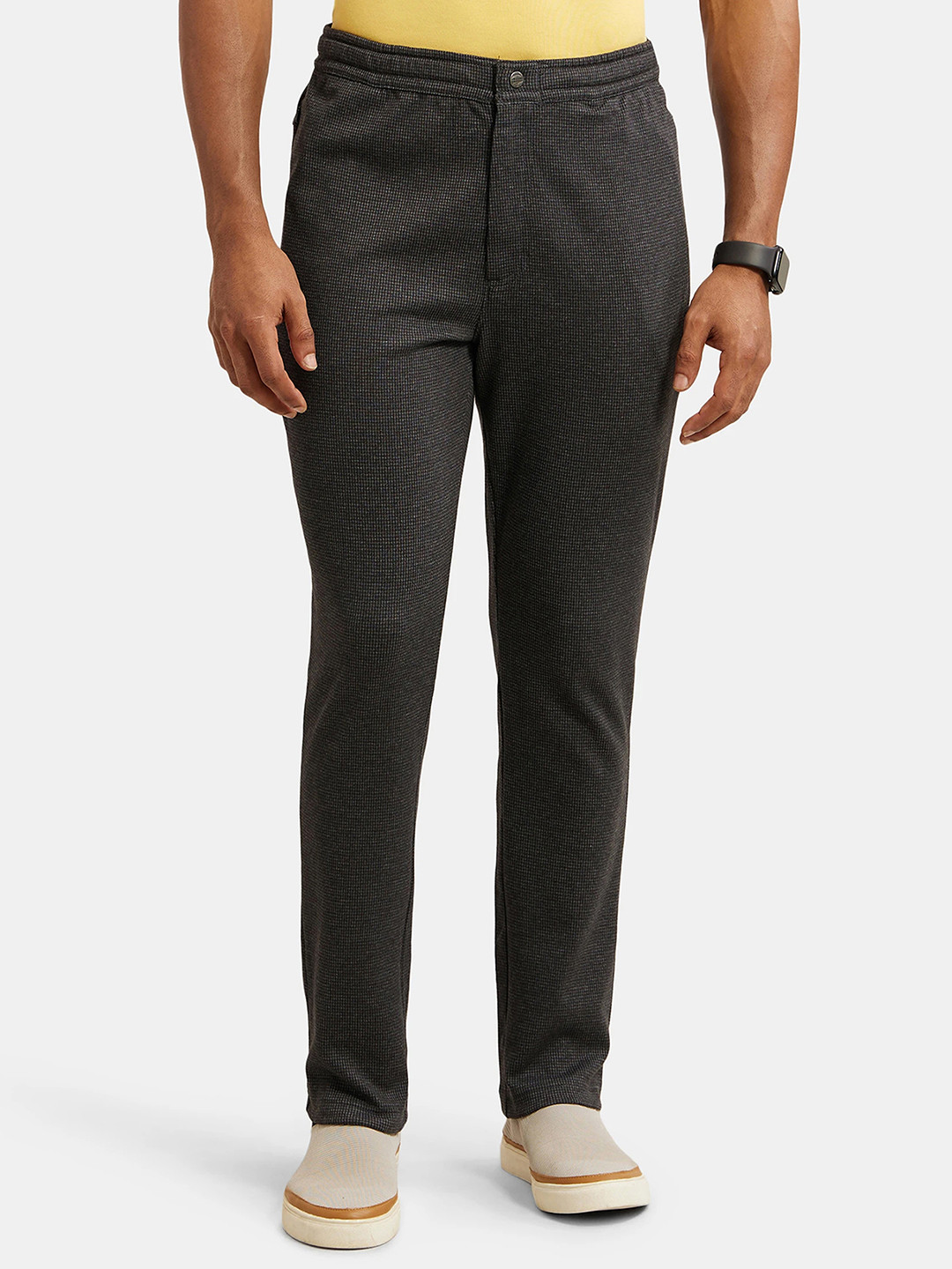 Jockey Combed Cotton Rich Elastane Stretch Slim Fit All Day Pants with Pockets-IM06