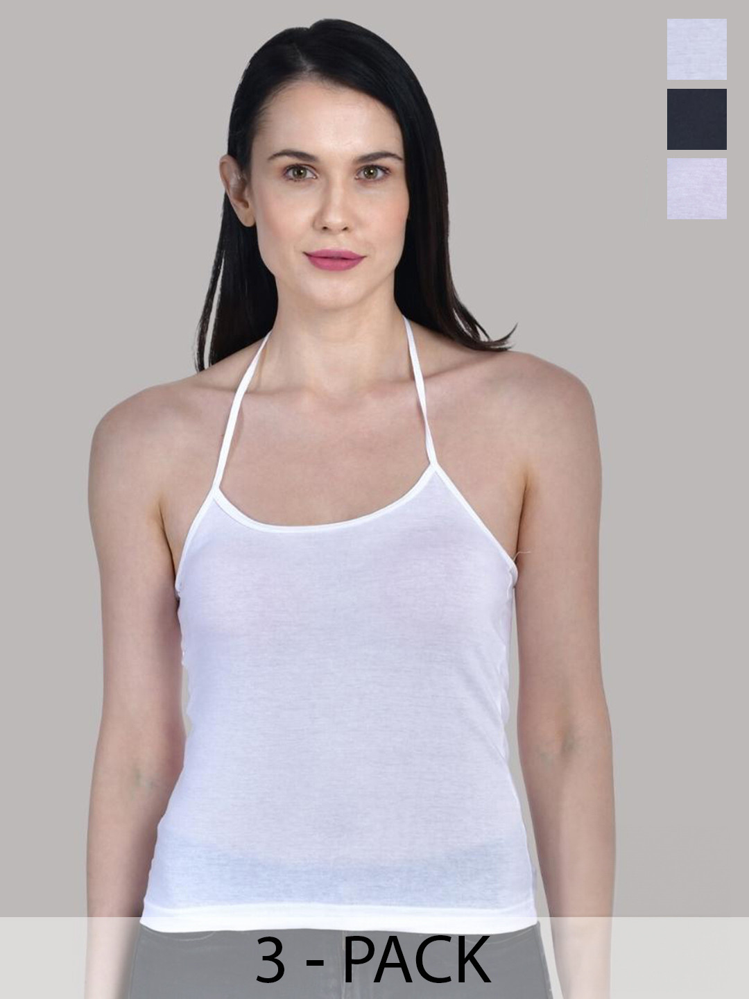 Aimly Pack Of 3 Halter Neck Camisoles