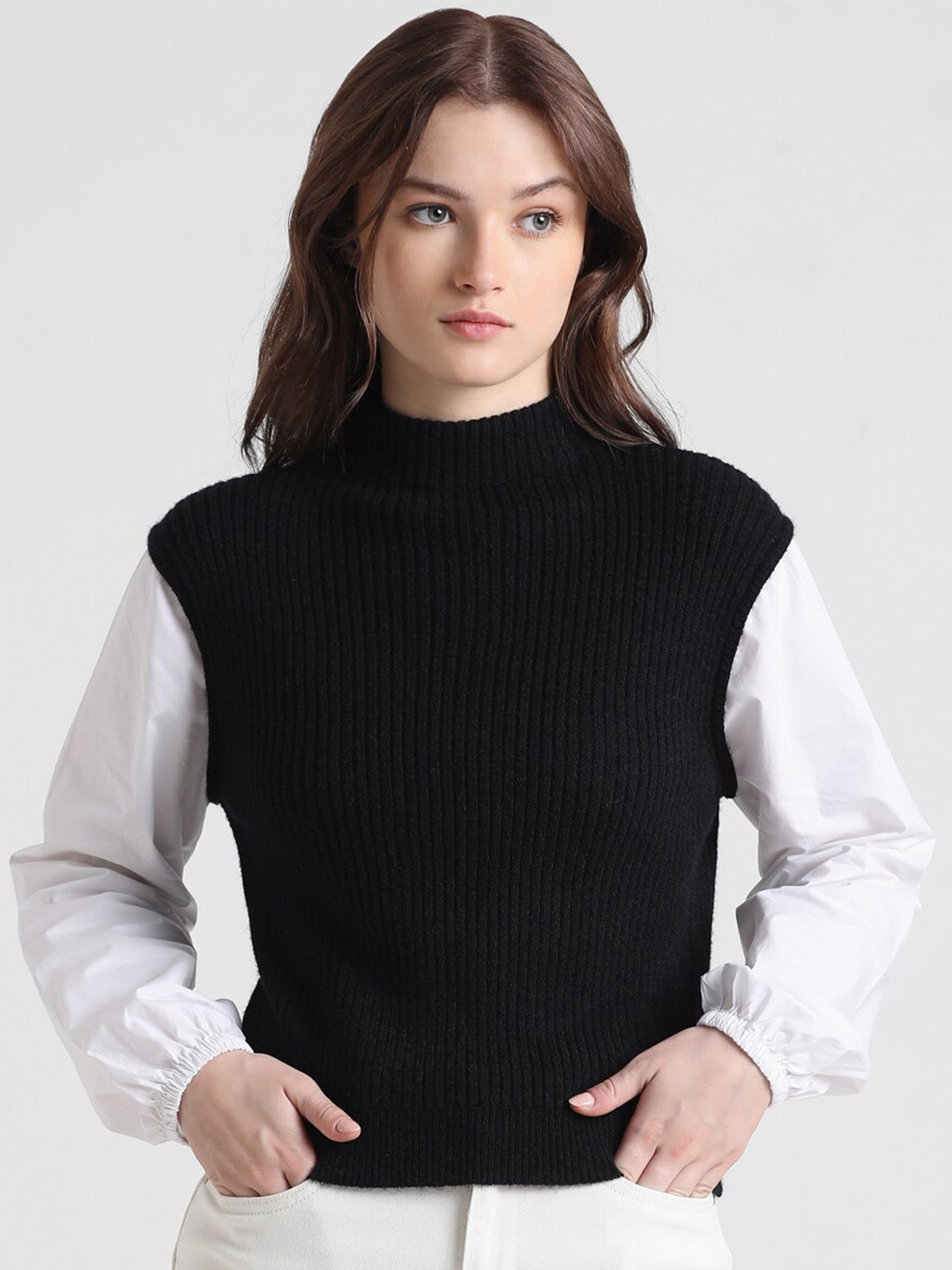 ONLY Striped Turtle Neck Pullover