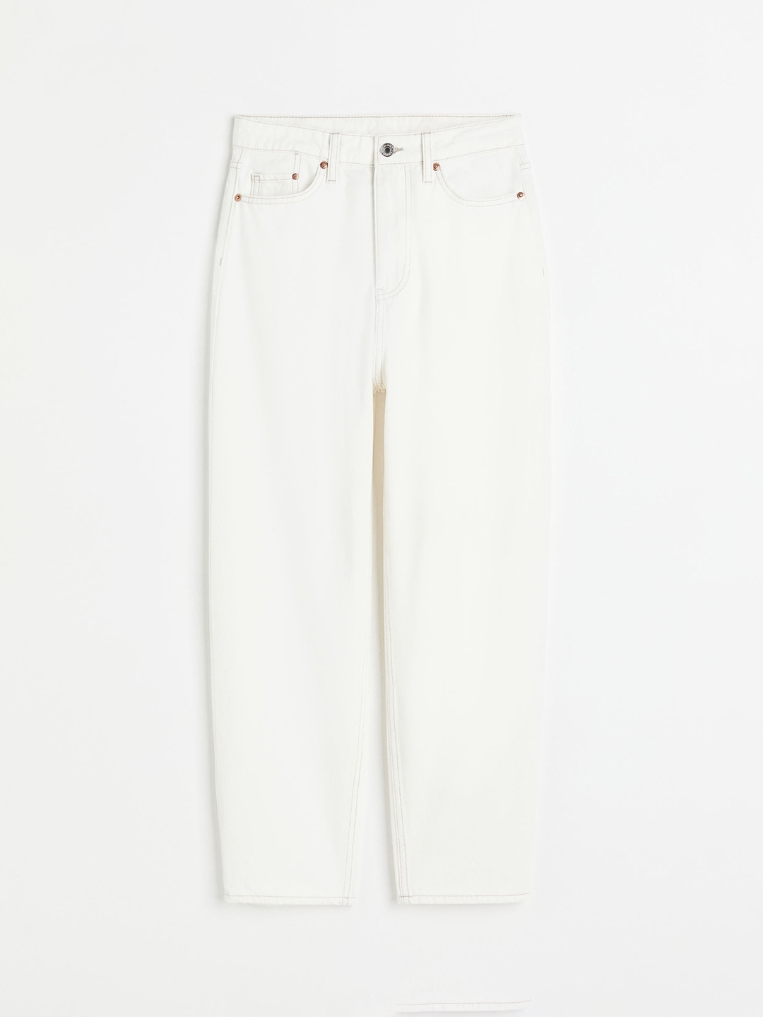 H&M Women Pure Cotton Mom Loose Fit Ultra High Ankle Jeans - Jeans for Women 25154326 | Myntra