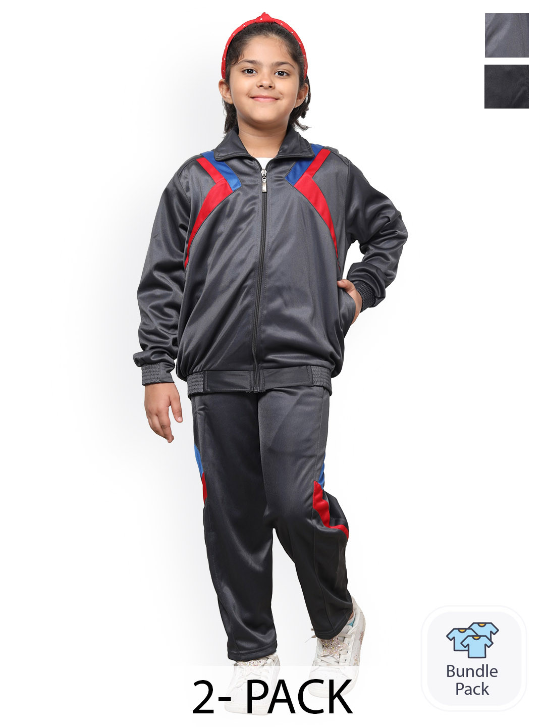 BAESD Girls Pack Of 2 Long Sleeves Front Open Tracksuits