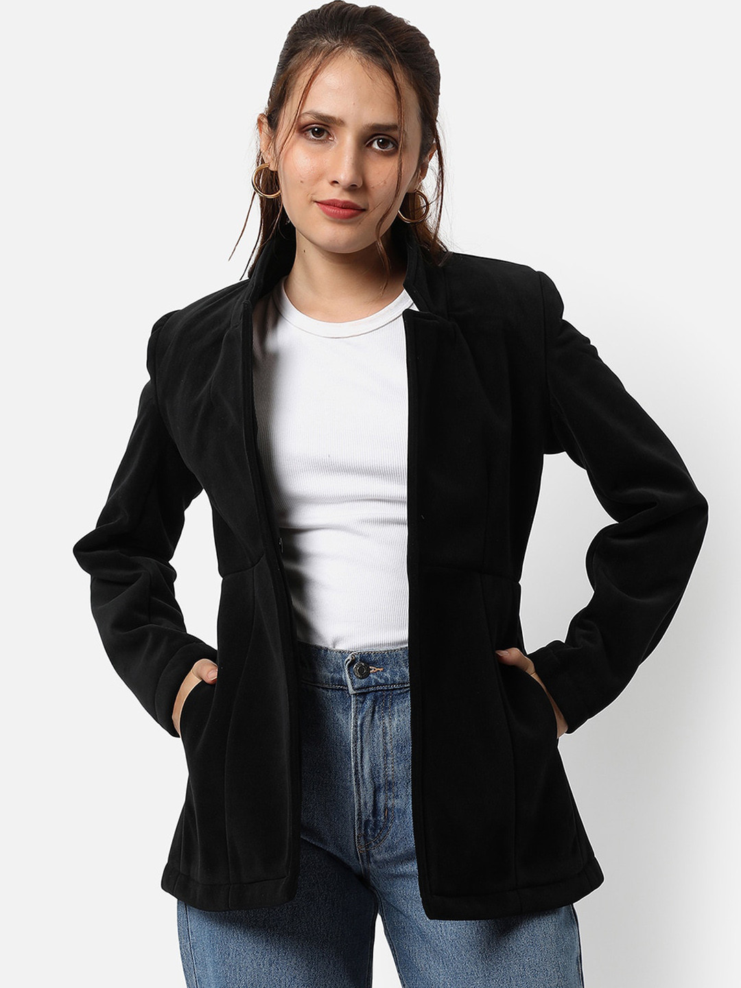 Campus Sutra Notched Lapel Collar Single-Breasted Blazer