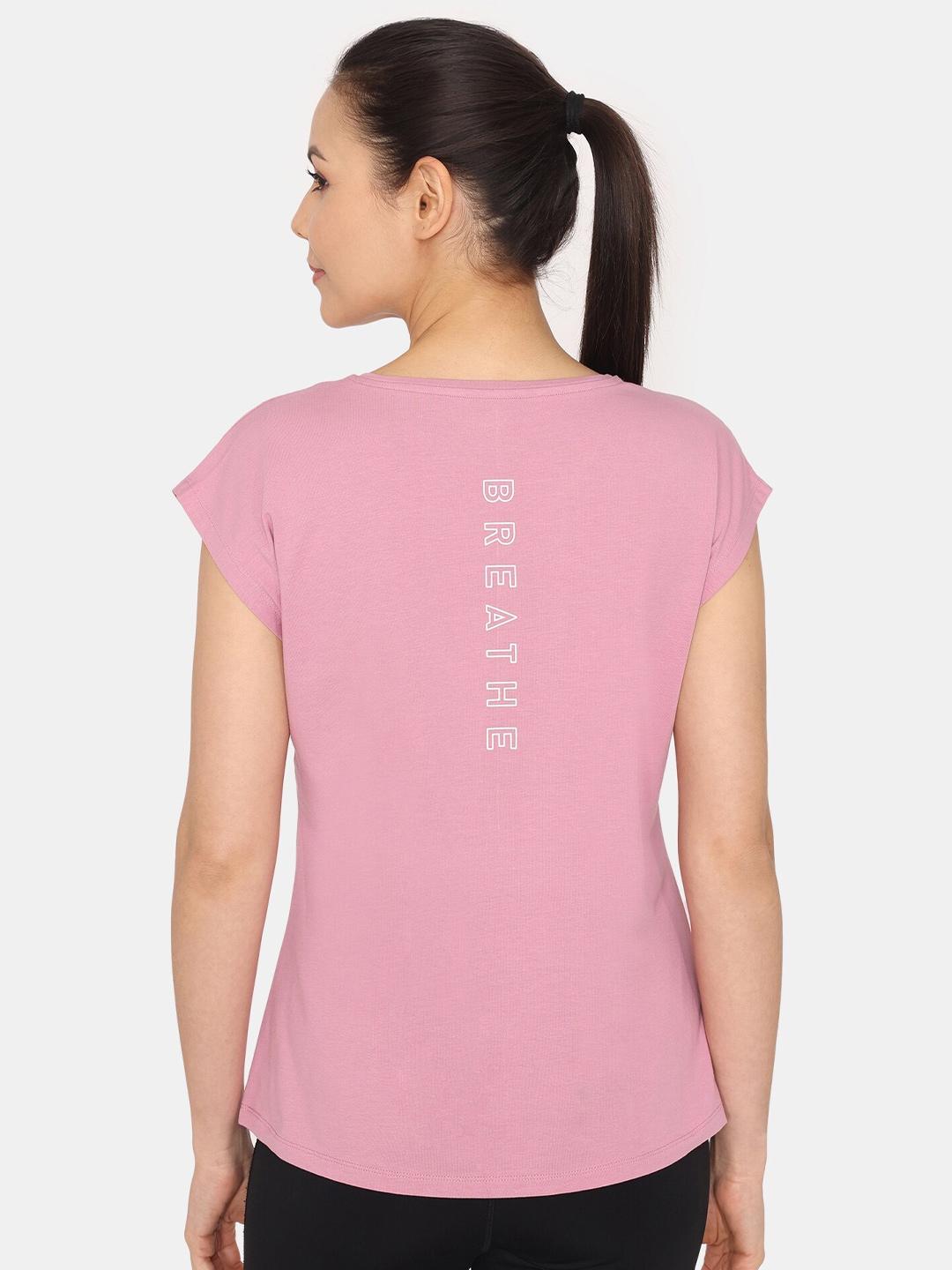 Buy Zelocity By Zivame Women Blue & Pink Typography Printed Cotton