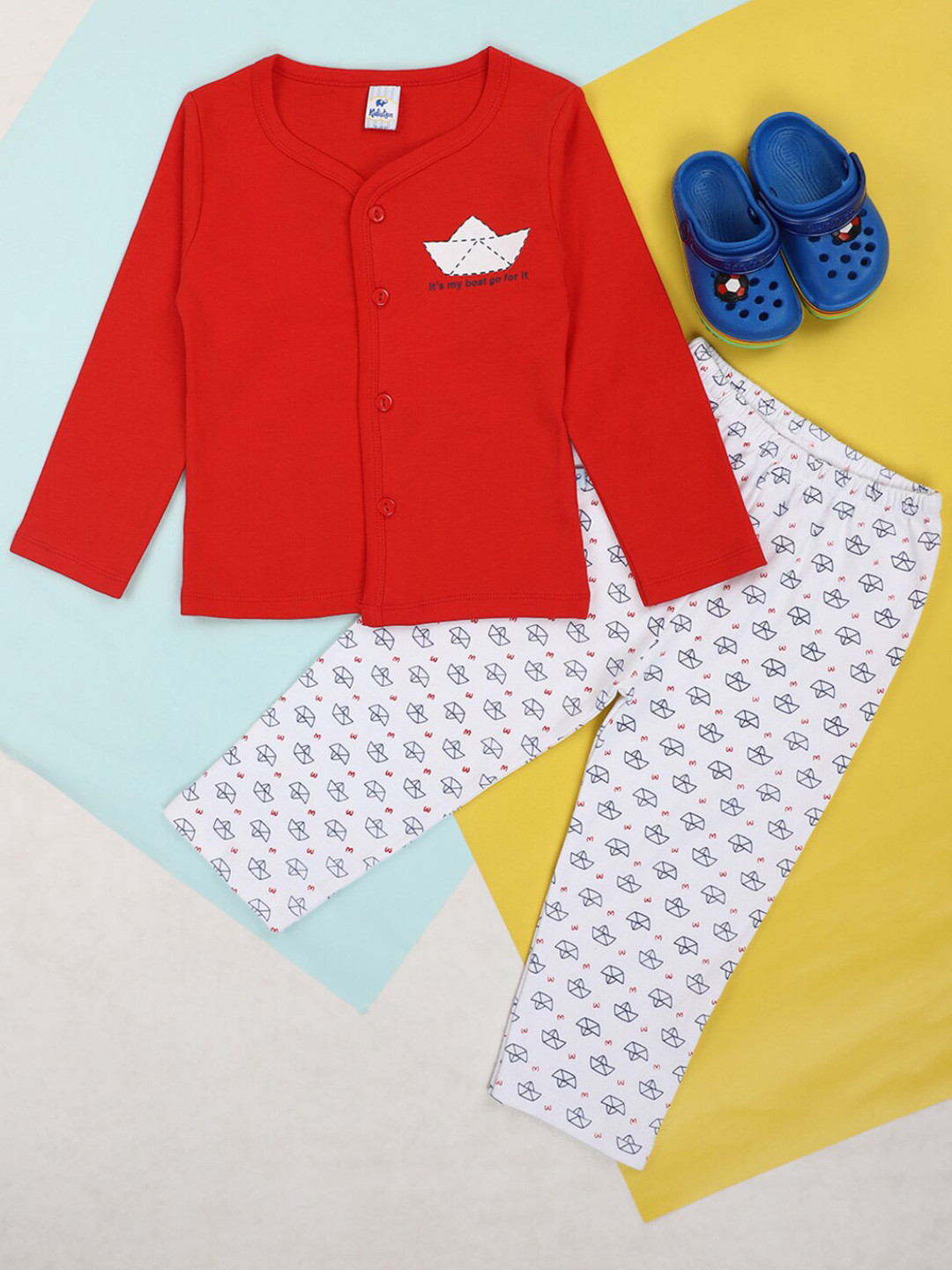 V-Mart Infants Graphic Printed Pure Cotton T-shirt with Shorts