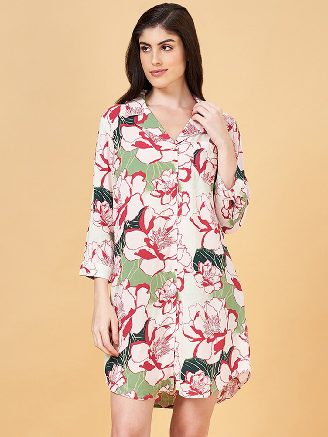 Dreamz by Pantaloons Floral Printed Nightdress