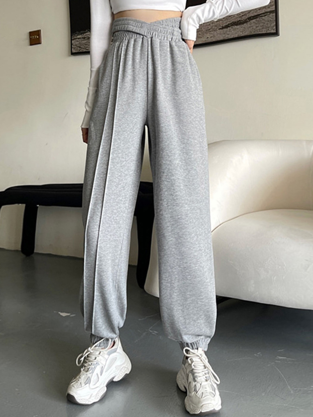 LULU & SKY Women High-Rise Joggers Trousers