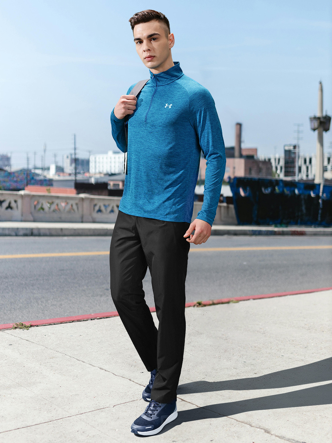 UNDER ARMOUR Tech 2.0 1/2 Zip High Neck T-shirt