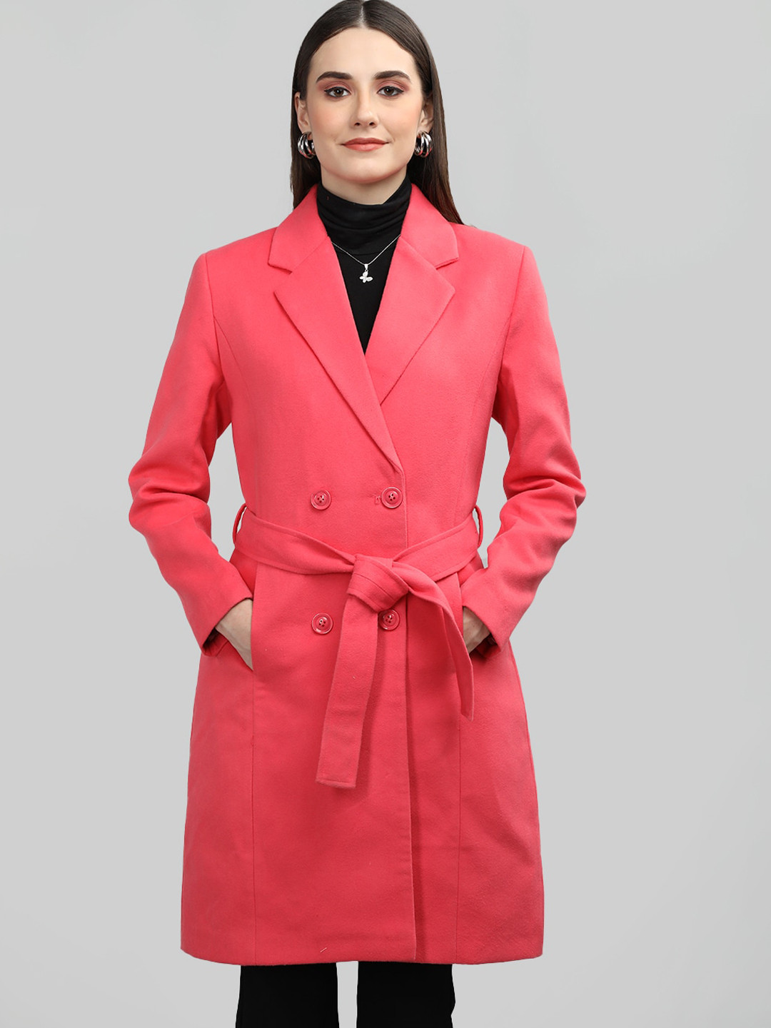 Dlanxa Double-Breasted Stylish Coat