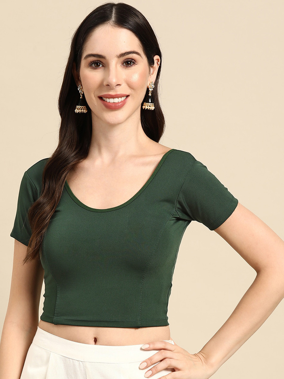 SERONA FABRICS Half Sleeves Saree Blouse