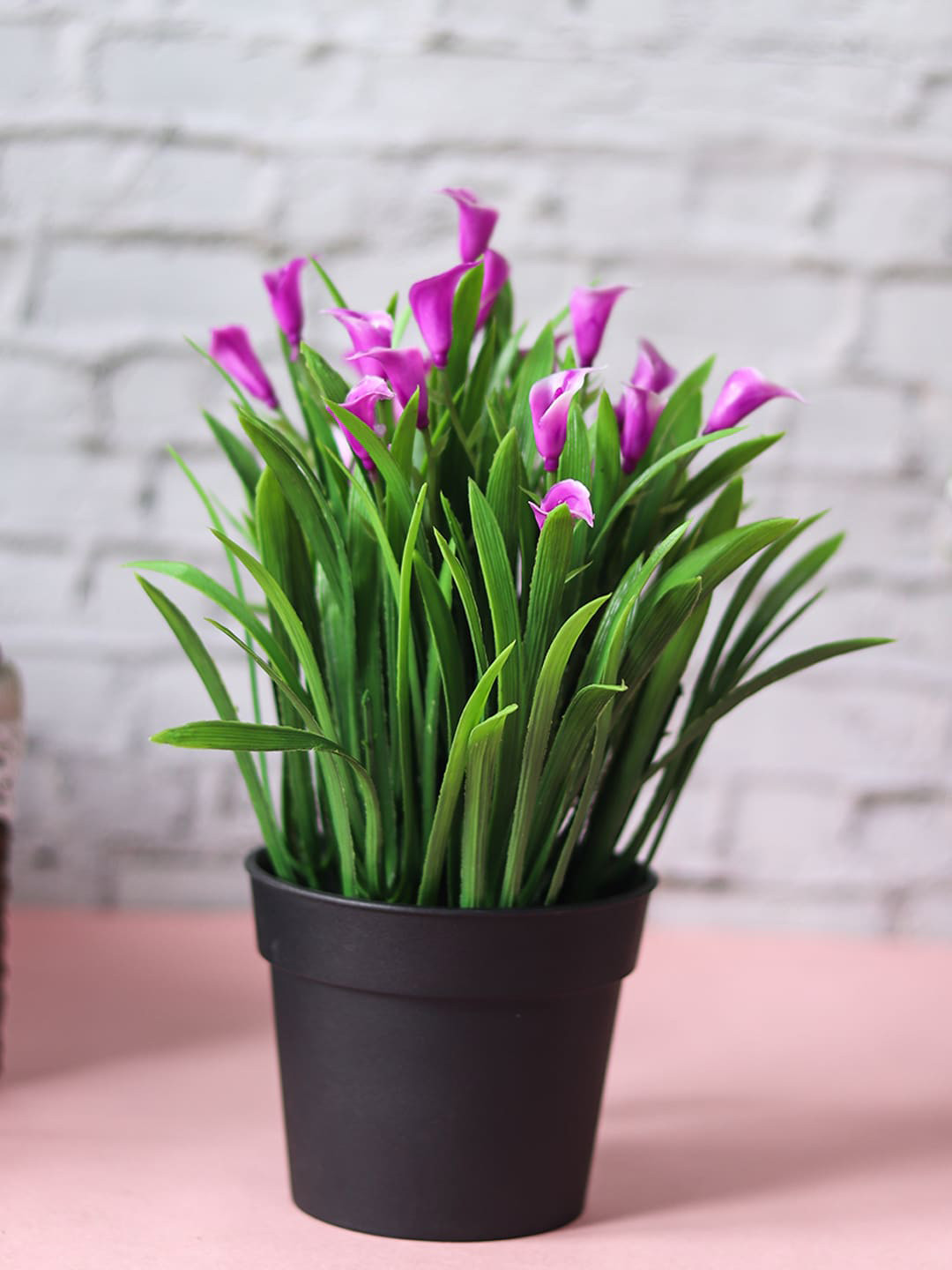 MARKET99 Green Artificial Flower With Pot