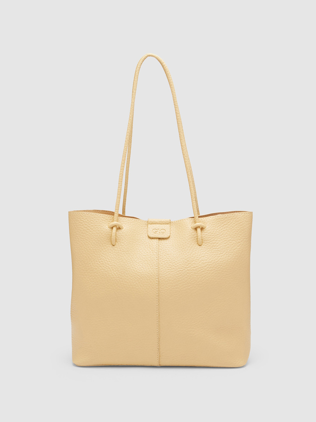 Globus Women Mustard Textured Tote Bag