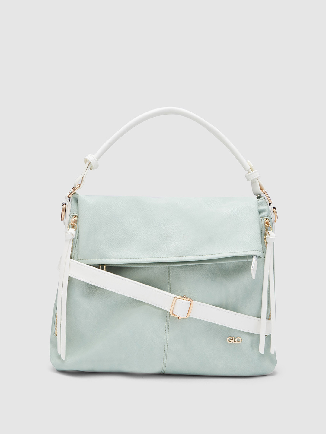 Globus Women Mint Green Textured Hobo Bag