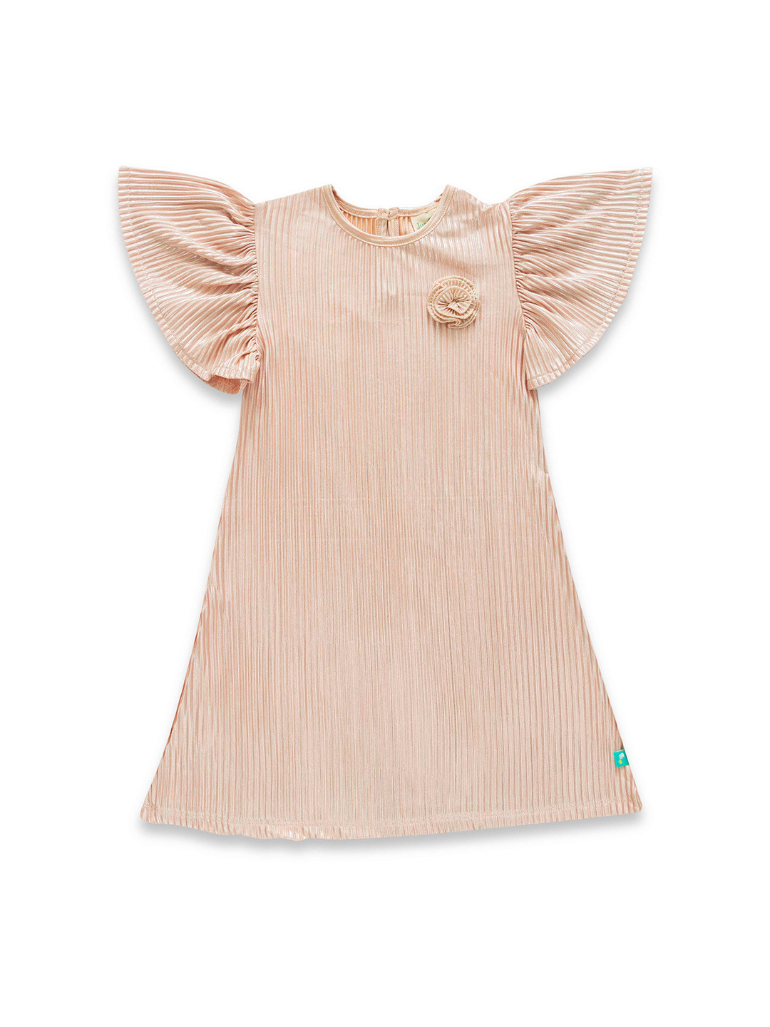 JusCubs Self Design Flared Sleeves Cotton A-Line Dress