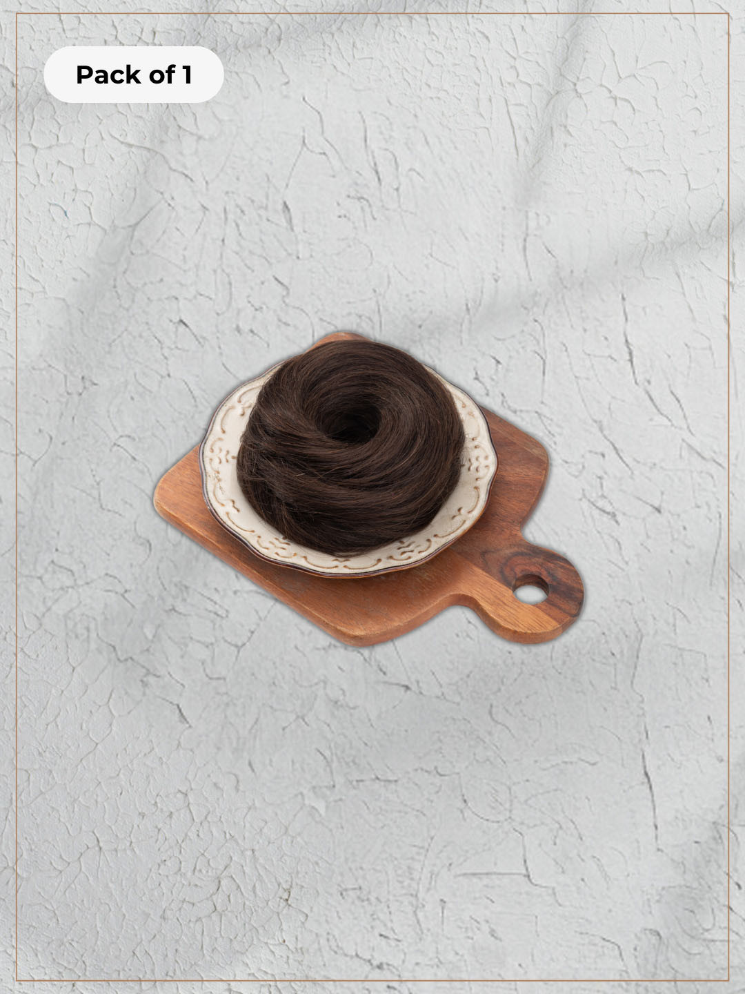 HAIR ORIGINALS 100% Human Hair Messy Bun Scrunchie - Natural Brown