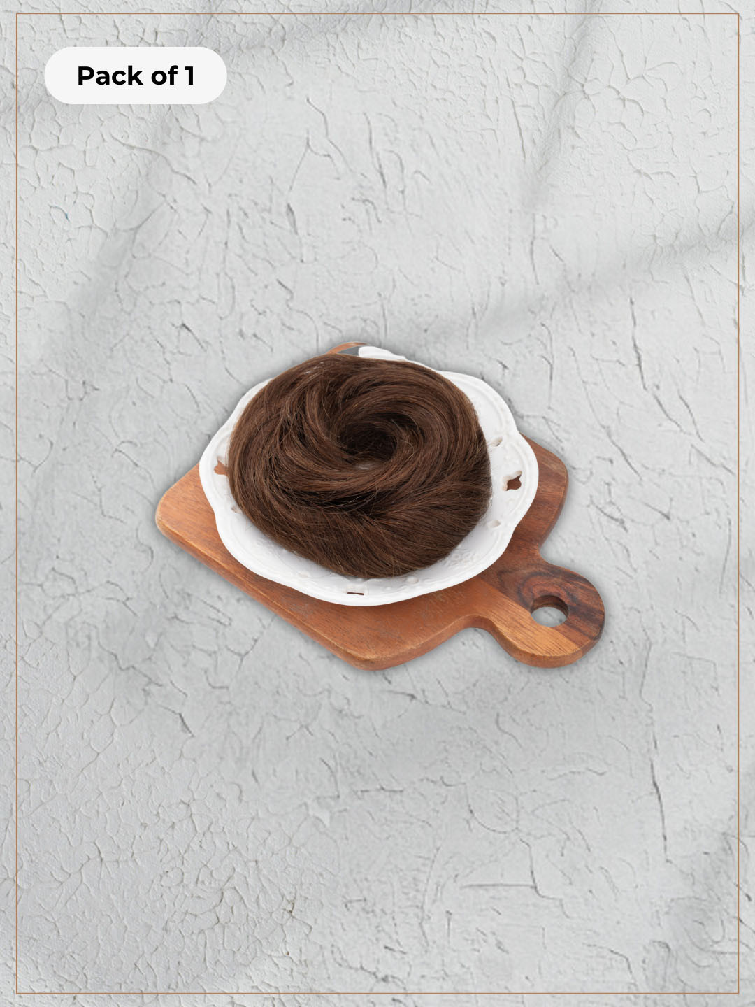HAIR ORIGINALS 100% Human Hair Messy Bun Scrunchie - Medium Brown