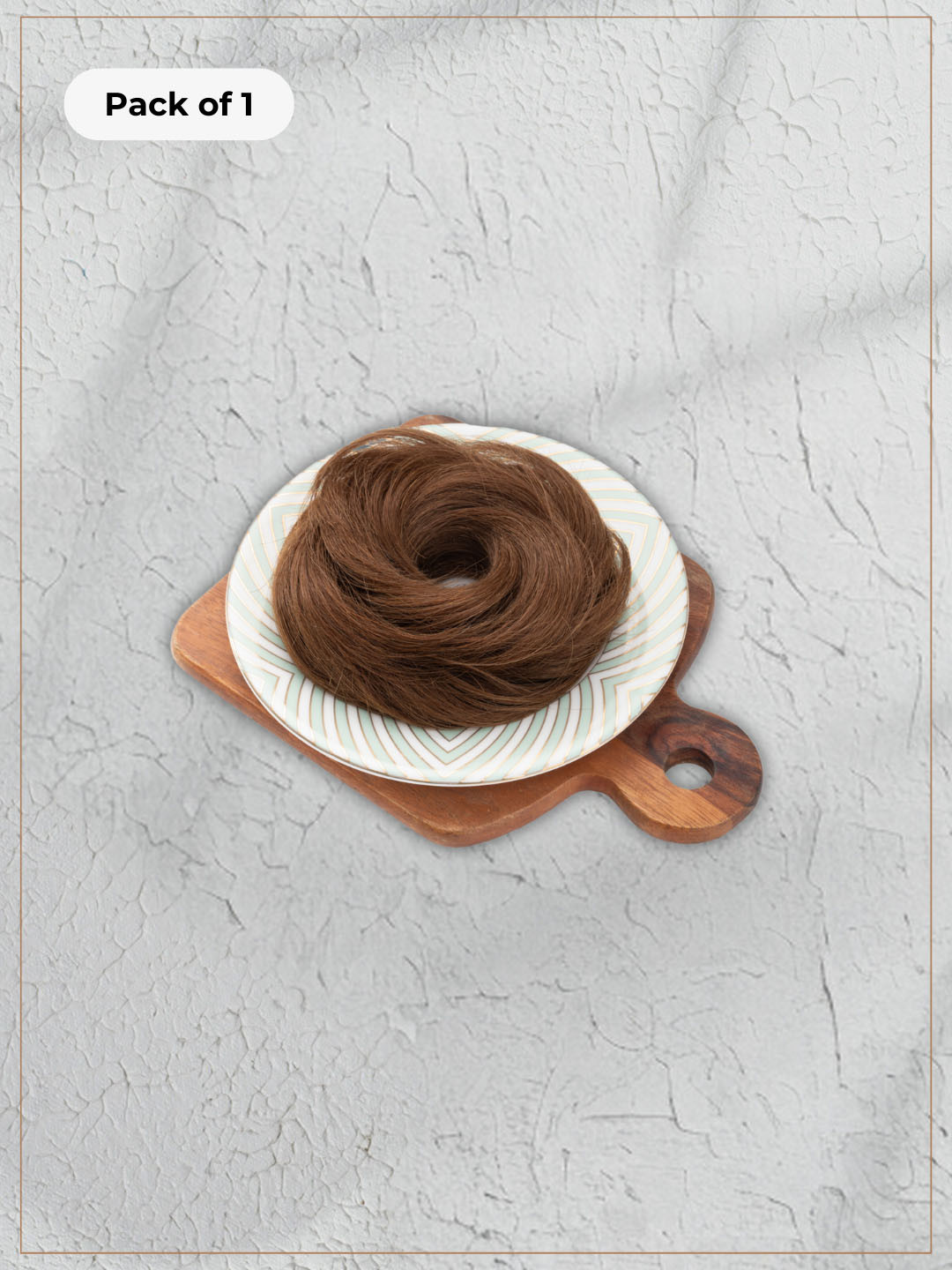 HAIR ORIGINALS 100% Human Hair Messy Bun Scrunchie - Light Brown
