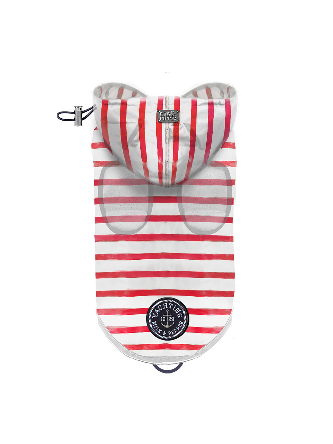 Milk & Pepper Printed Hooded Dog Raincoat