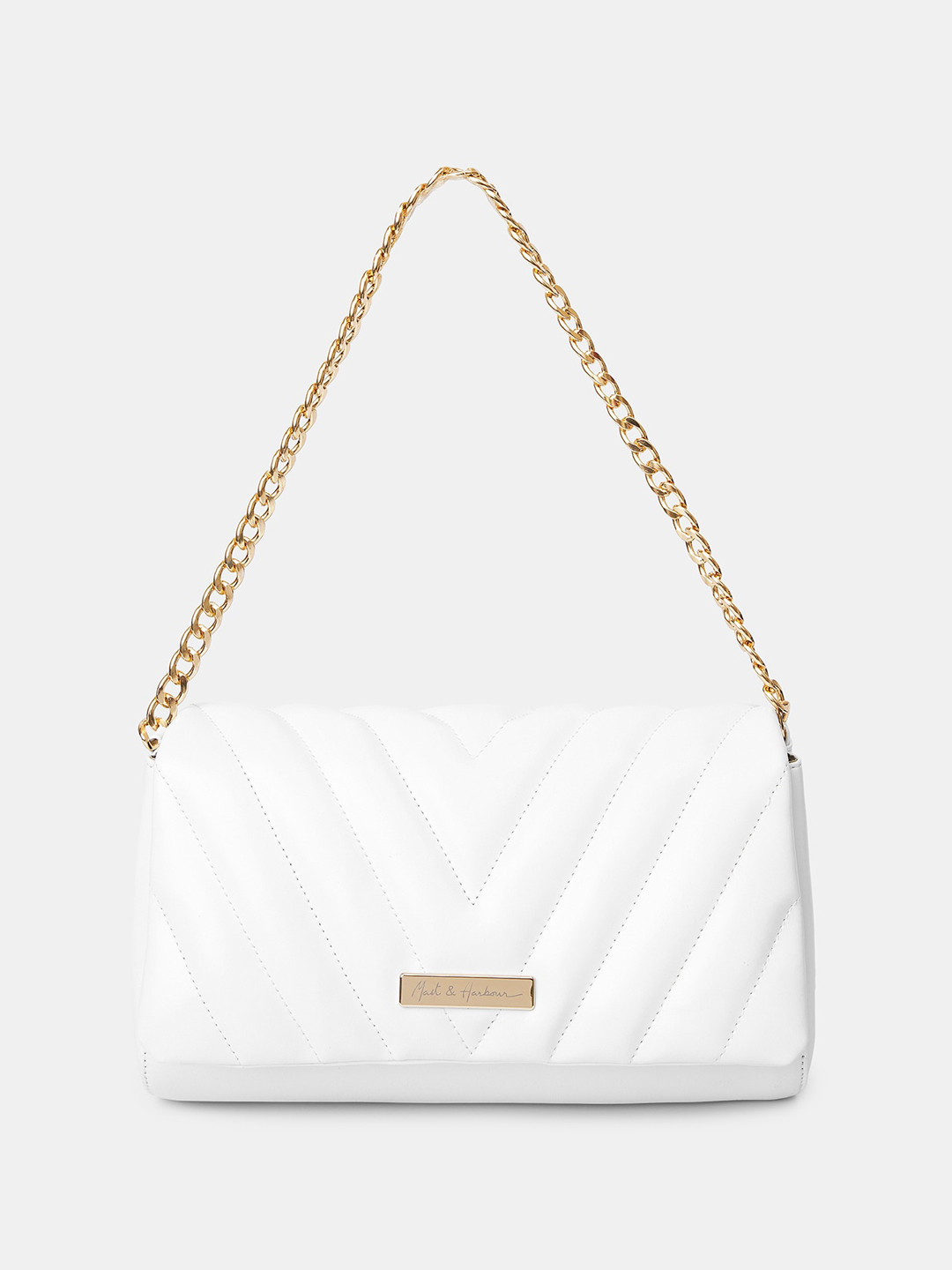 Mast & Harbour Quilted PU Structured Sling Bag