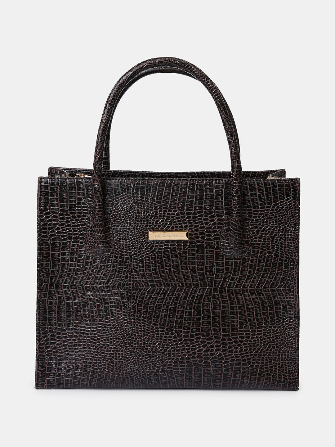 Mast & Harbour Animal Textured Structured Handheld Bag