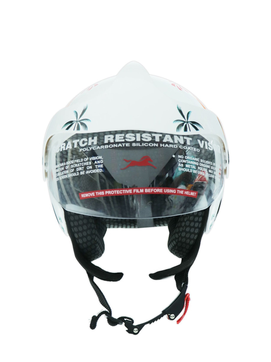 TVS Kids HF Dino Adventure Graphic Printed Open Face Helmet