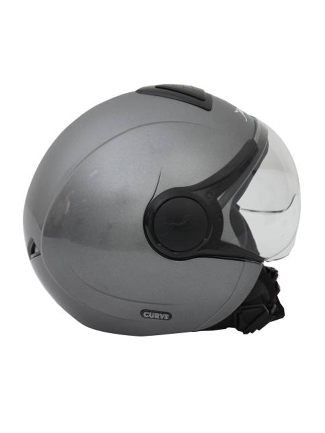 TVS Men Half Face Curved Motorbike Helmet
