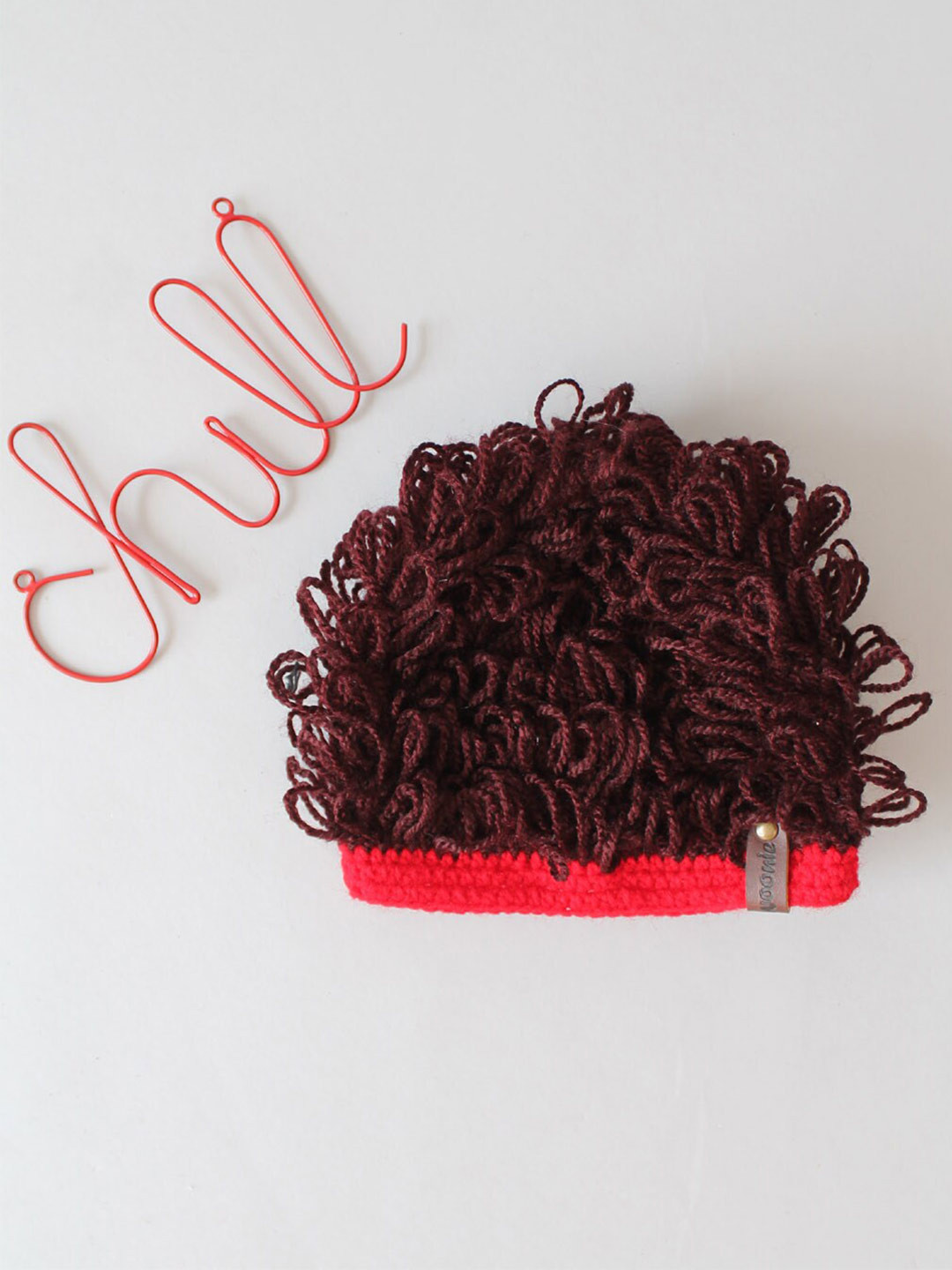 Woonie Unisex Kids Wig Style Woollen Beanie