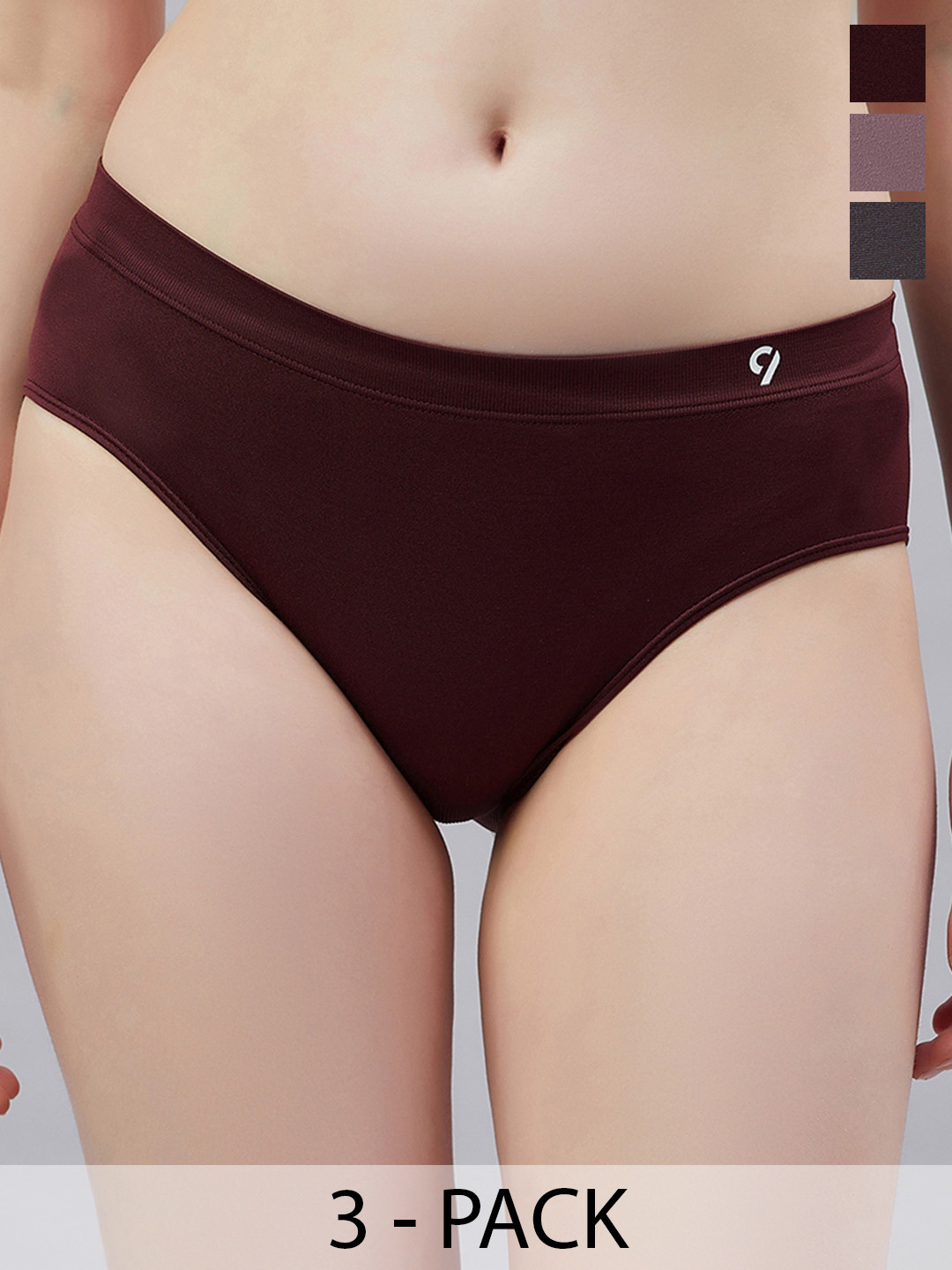 C9 AIRWEAR Pack of 3 Light Weight Seamless Bikini & Lightweight Buttery Soft Comfort Fit