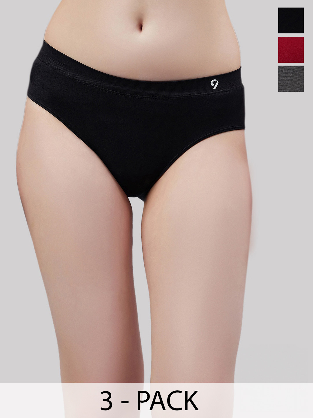 C9 AIRWEAR Pack Of 3 Seamless Lightweight Soft Stretch Everyday Panties M1197_Pack5