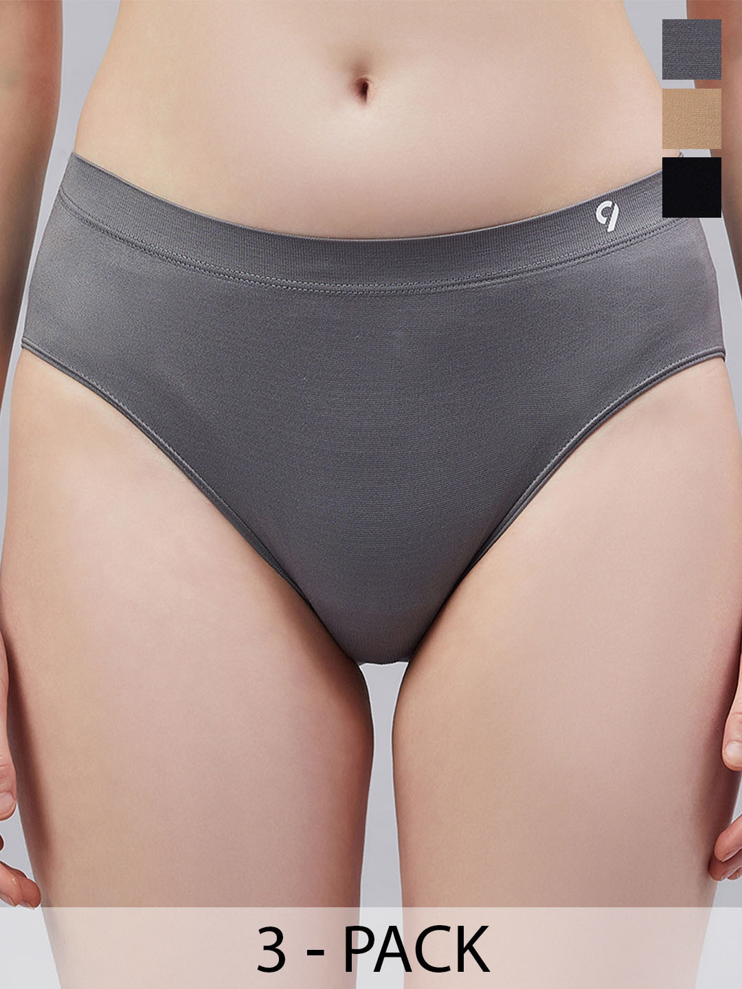 C9 AIRWEAR Pack of 3 Breathable Fabric 4-Way Stretch Panties Breathable Underwear