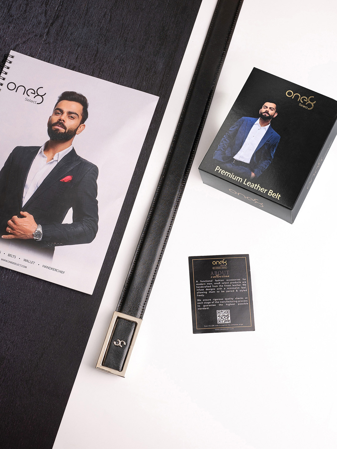 One8 by Virat Kohli Men Genuine Leather Signature Buckle Fashion Belt