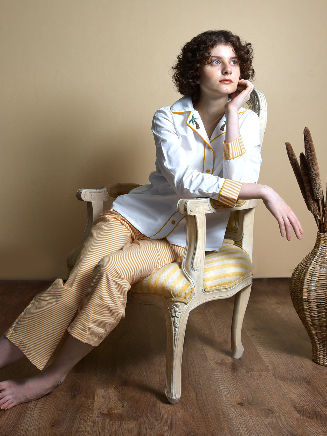 BLANC9 Pure Cotton Shirt With Pyjamas