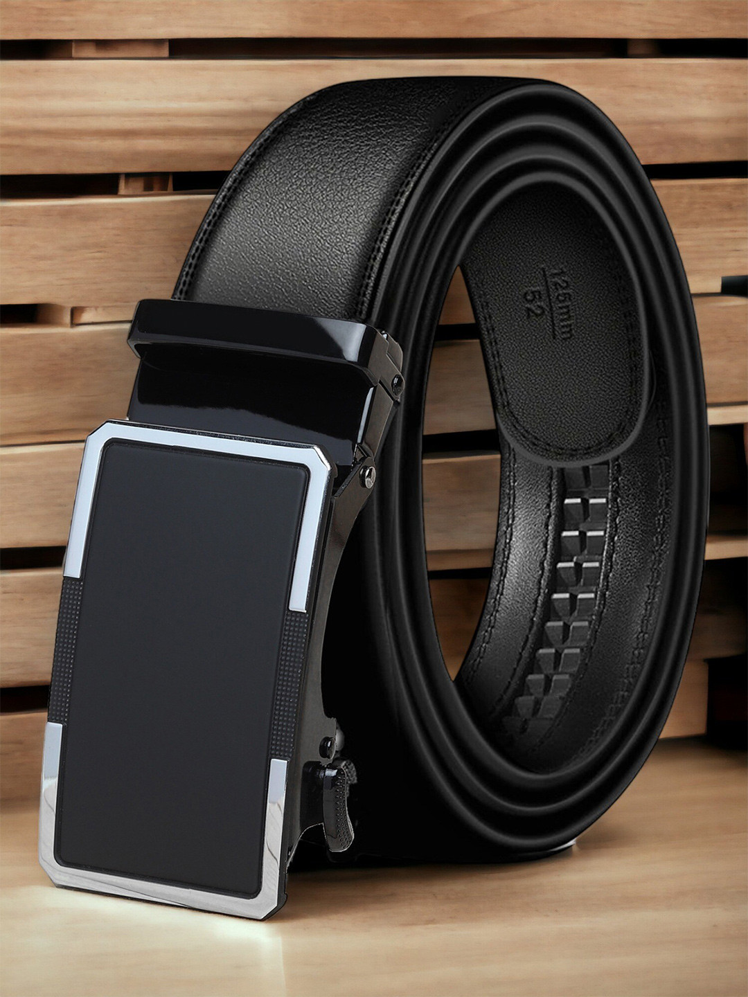 INVICTUS Men PU Slider Buckle Formal Belt