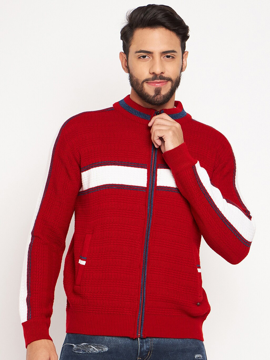 Duke Ribbed Acrylic Cardigan Sweaters