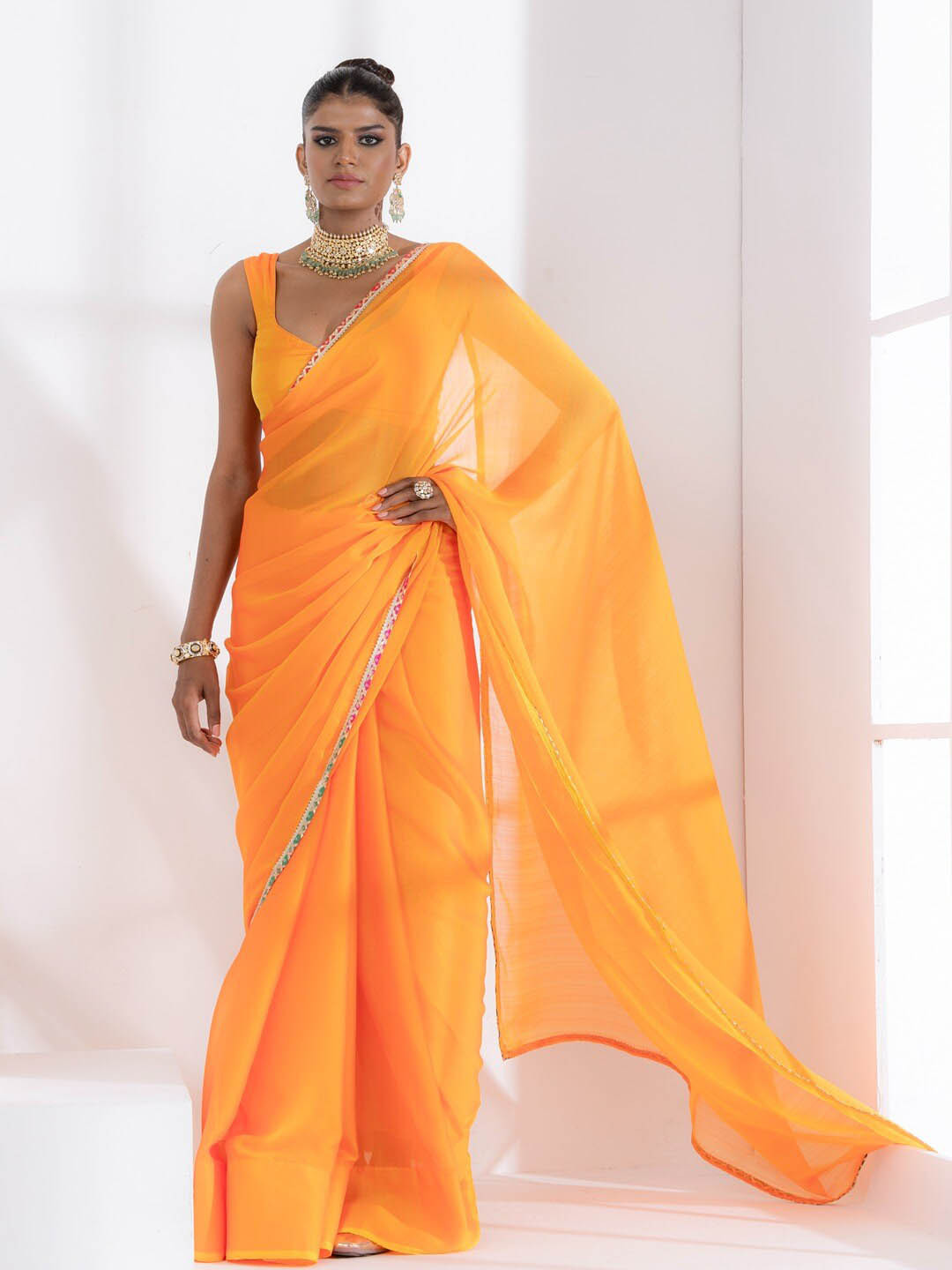 Swtantra Lace Border Saree