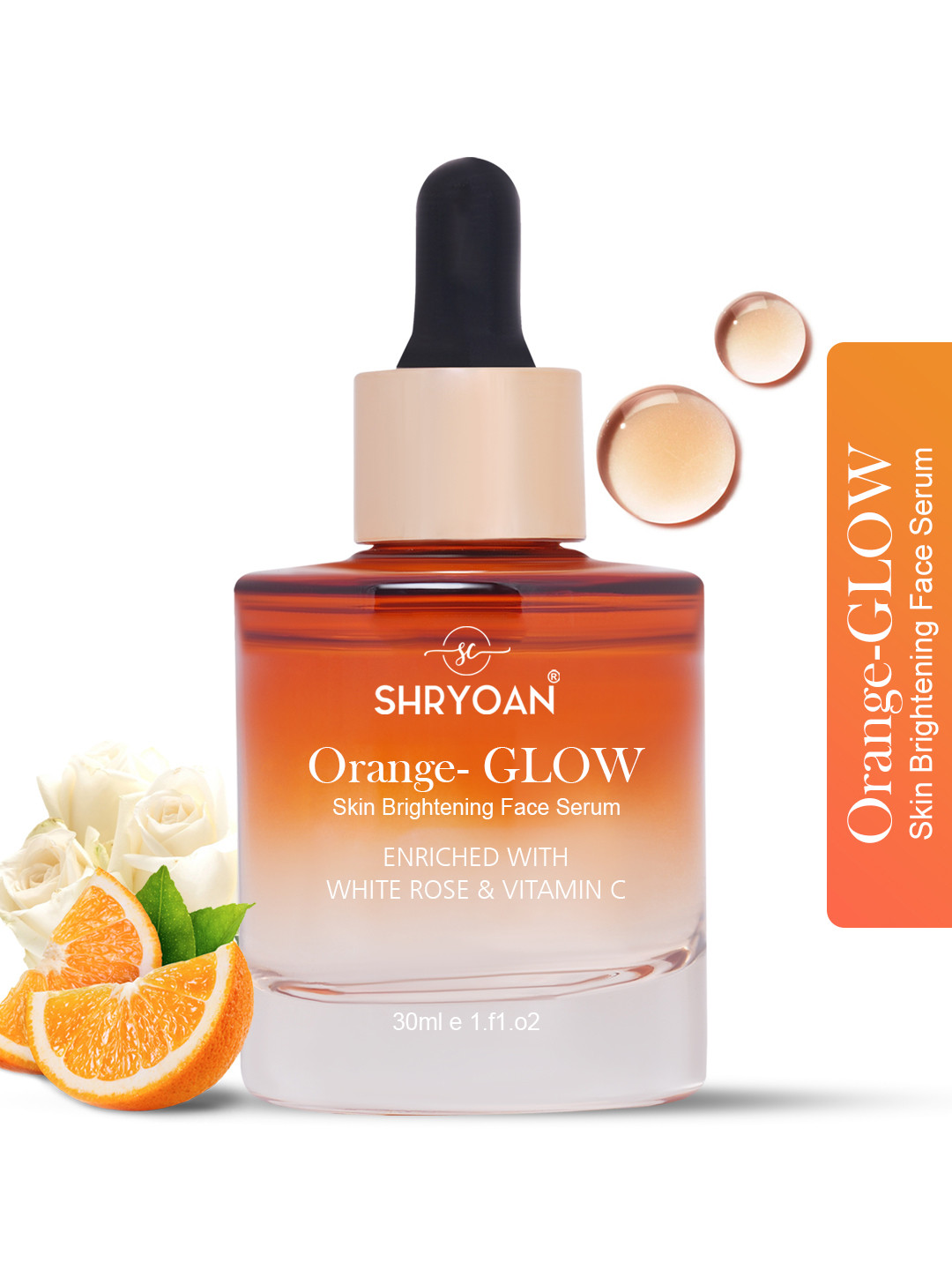 SHRYOAN Orange Glow Skin Brightening Face Serum - 30ml