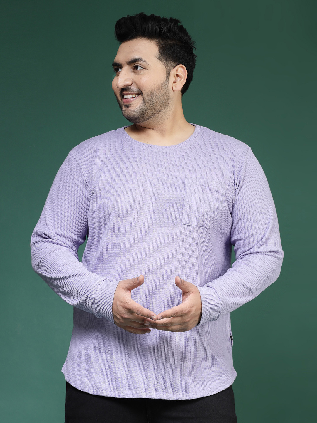Rigo Self Design Pockets Cotton T-shirt