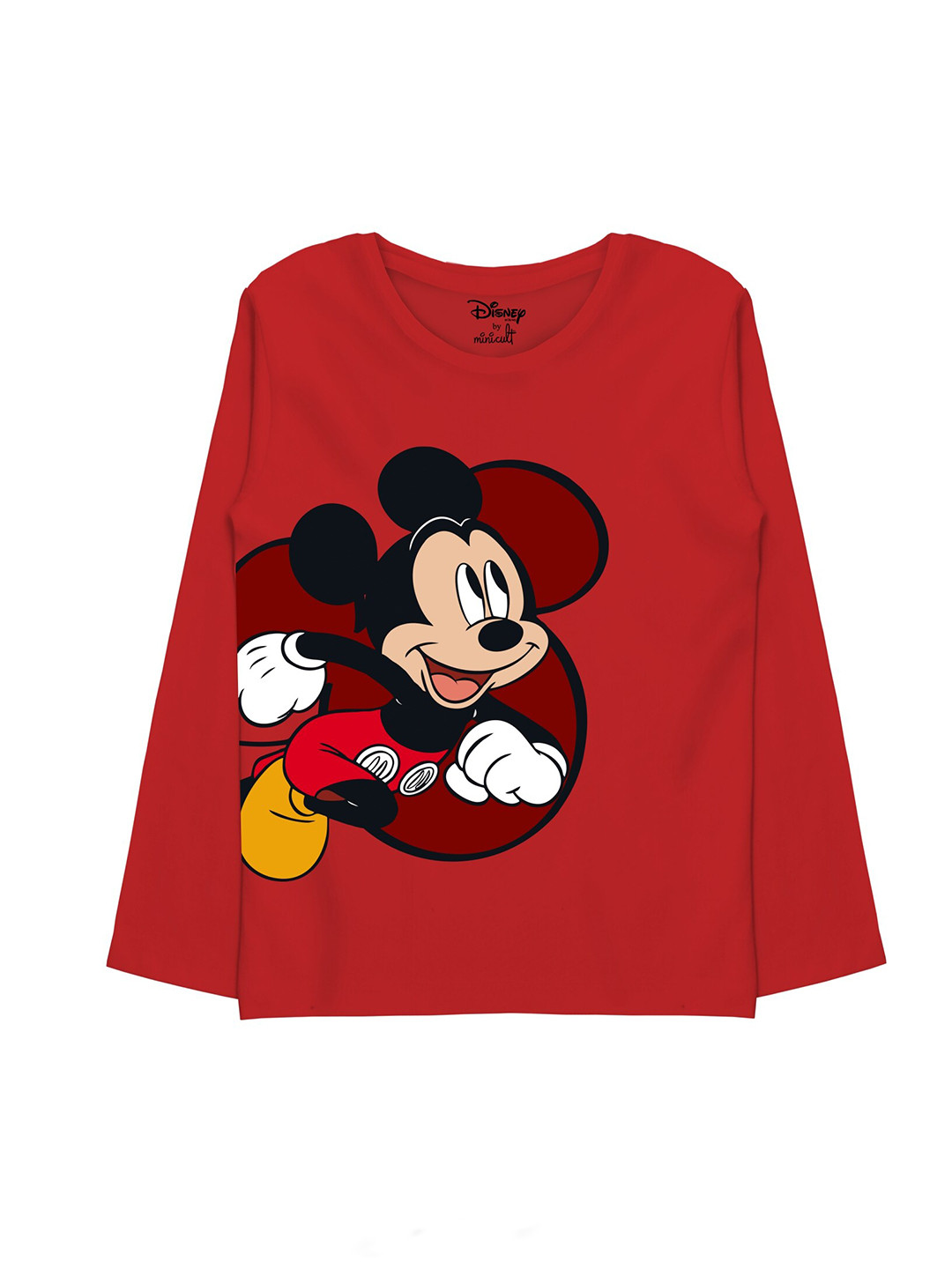 Minicult Kids Mickey Mouse Printed Cotton T-shirt