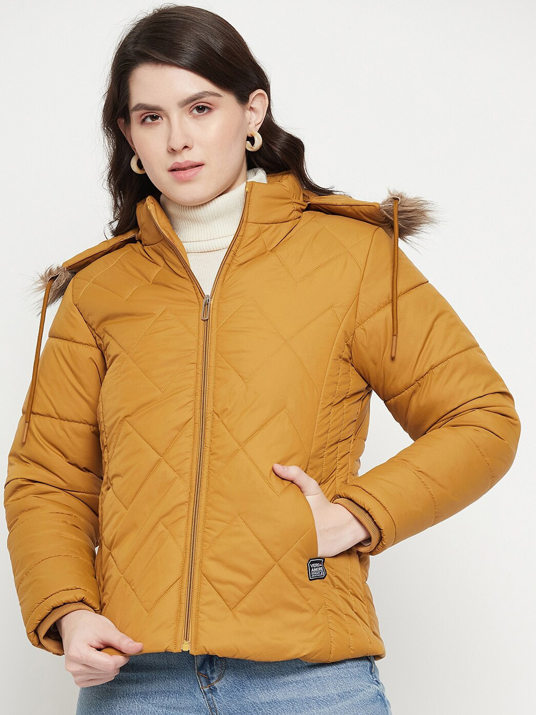 VERO AMORE Hooded Long Sleeve Insulator Anti Odour Quilted Jacket