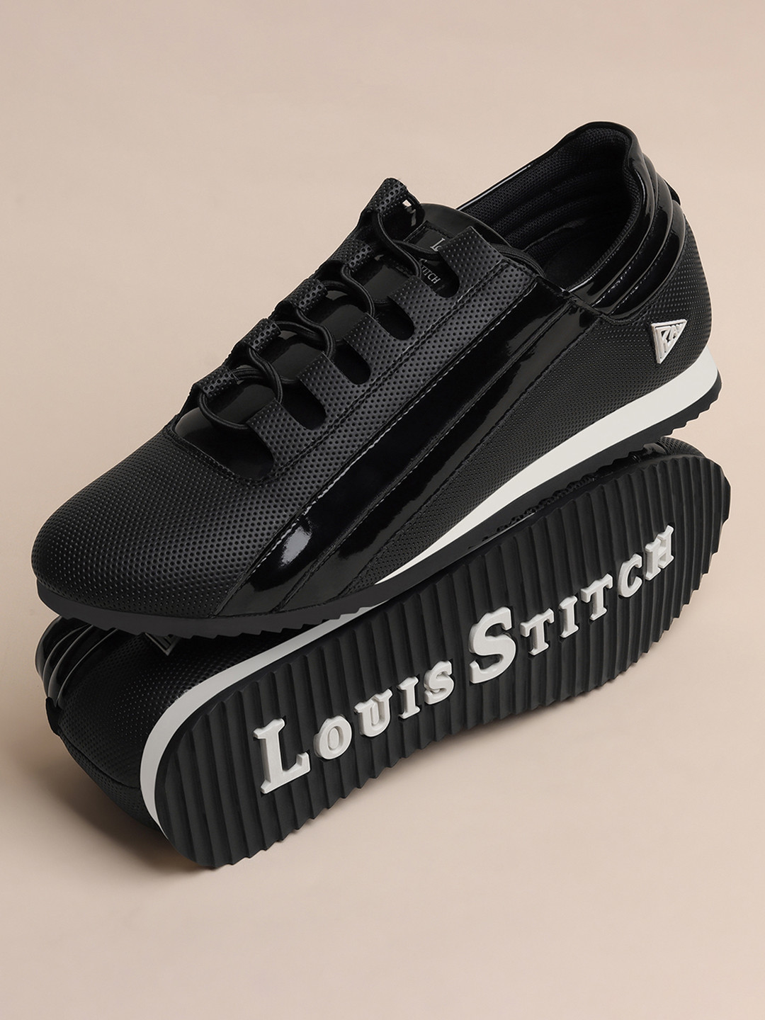 LOUIS STITCH Men Shiny Strap Casual Sneakers