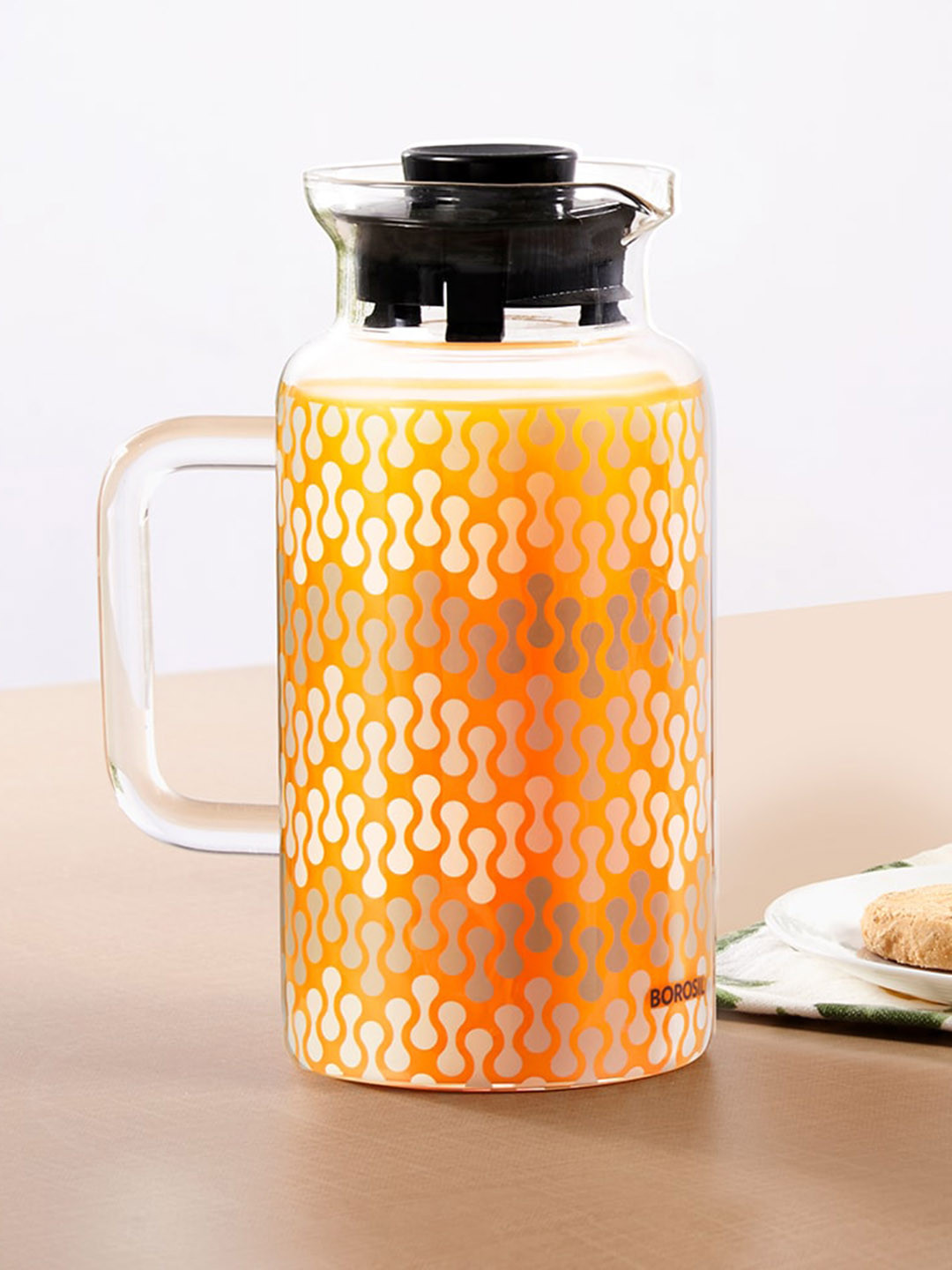 BOROSIL Artisan Transparent Borosilicate Multipurpose Jug With Lid 1L