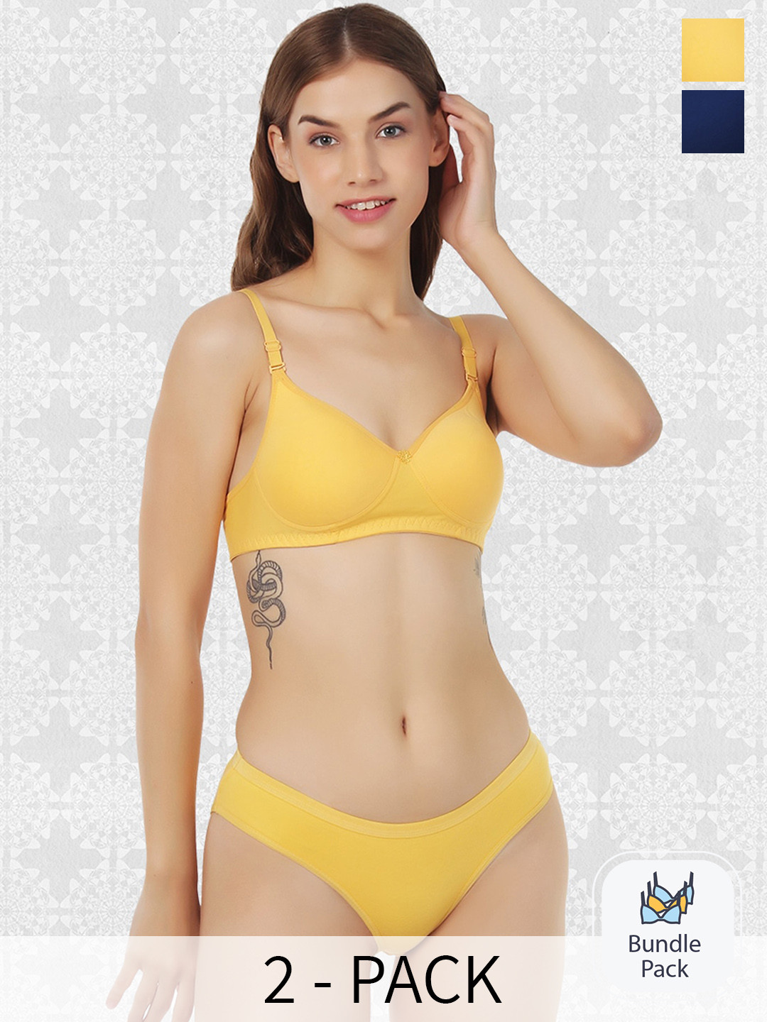 Designer Bugs Pack Of 2 Cotton Lingerie Set DB-LS-NBY-30B
