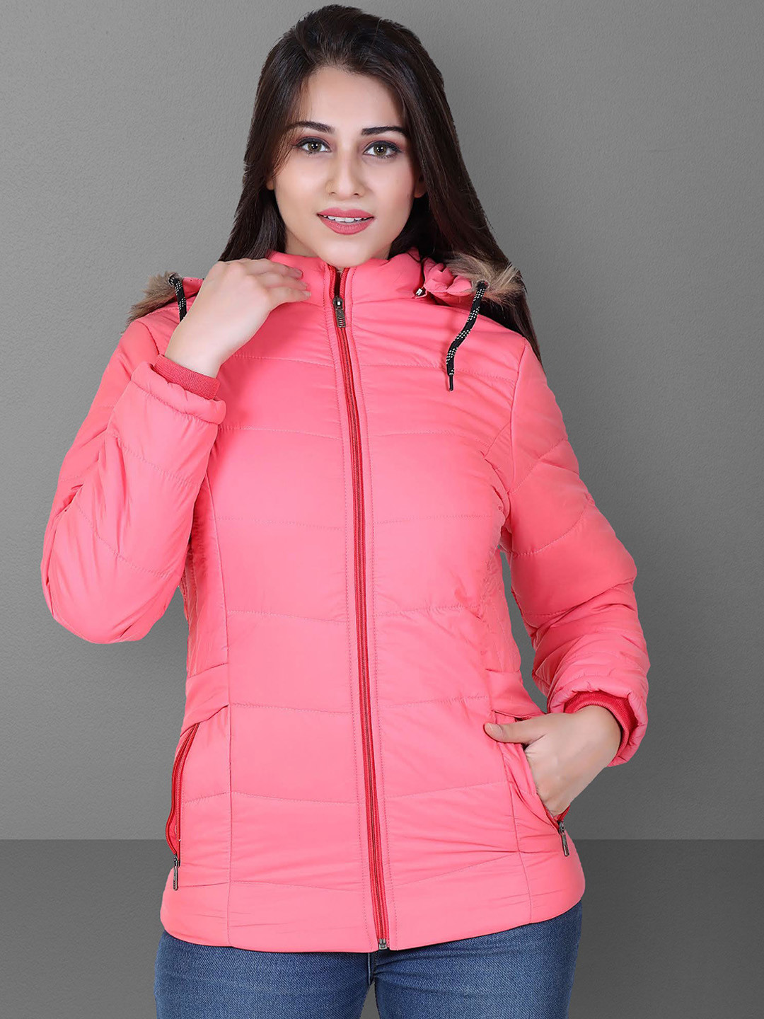 Brazo Hooded Fur Detail Lightweight Longline Parka Jacket