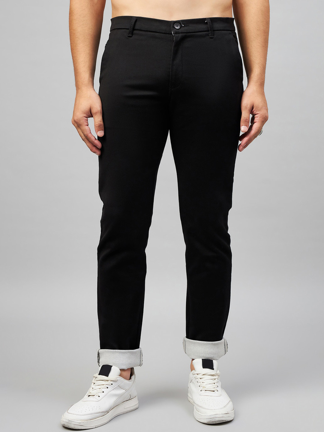 STUDIO NEXX Men Tailored Mid-Rise Slim Fit Chinos