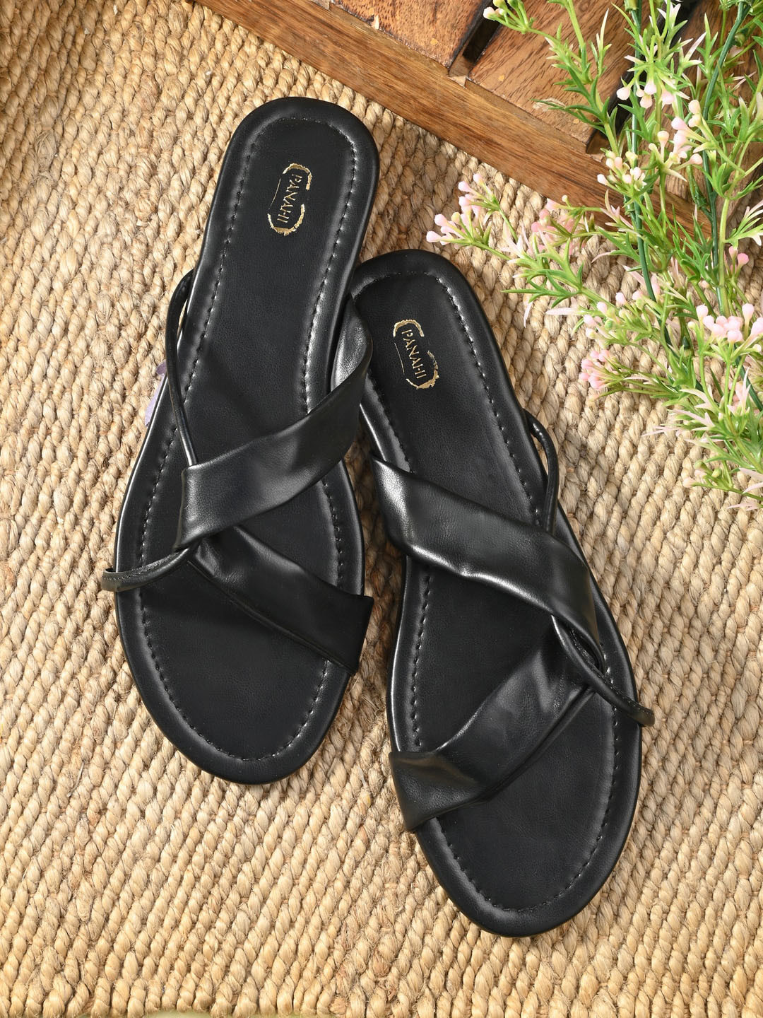 PANAHI Strappy Open Toe Flats