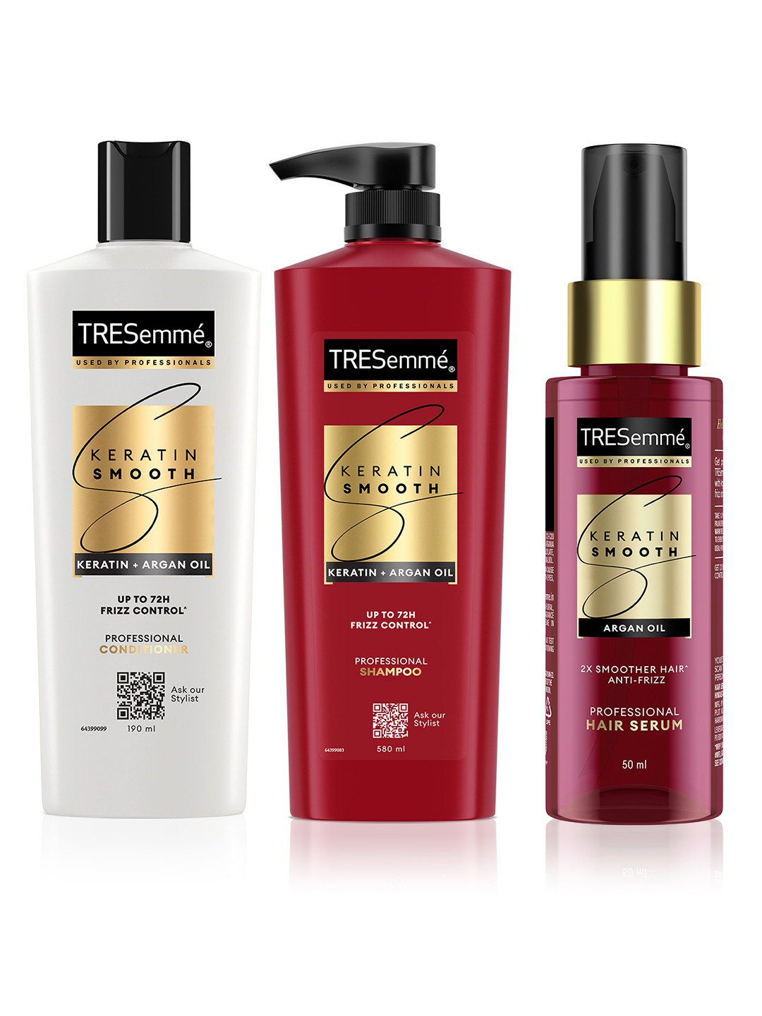 TRESemme Keratin Smooth Combo - Shampoo 580ml + Conditioner 190ml + Serum 50ml