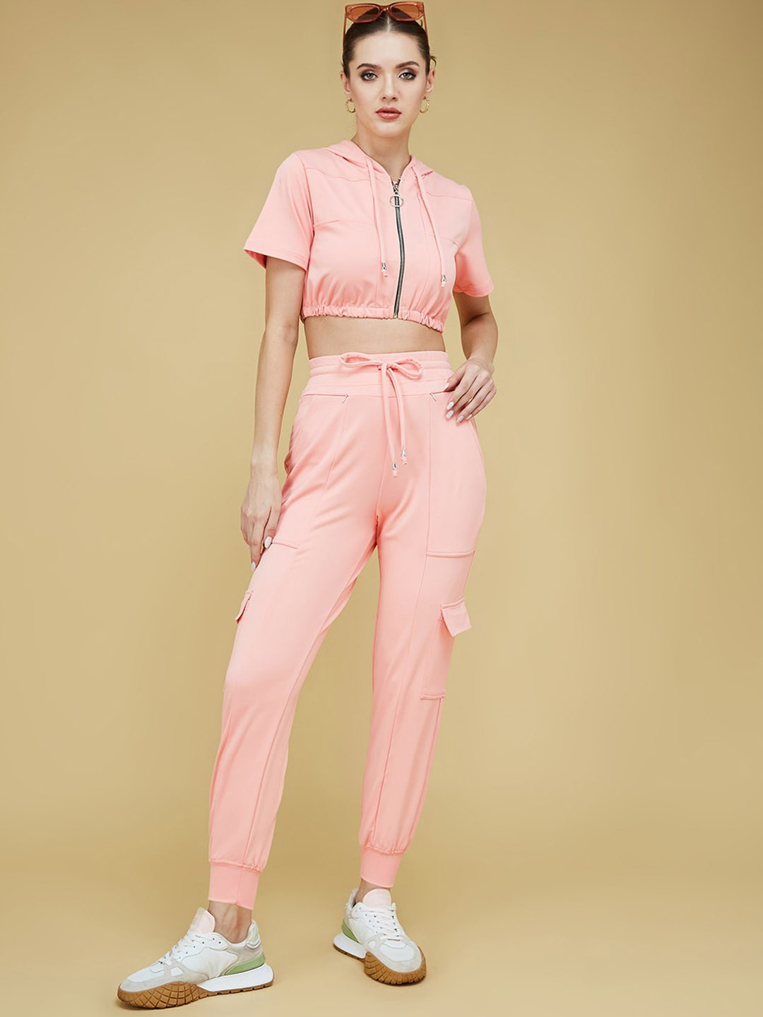 DressBerry Hooded Crop Top With Joggers